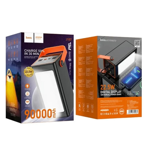 Повербанк Hoco J107 PD20W+QC3.0 22.5W (90000 mAh) (Black)