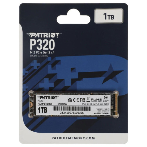 SSD-накопичувач Patriot P320 1TB M.2 2280 NVMe