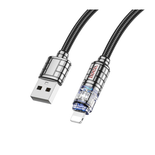Кабель Hoco U122 USB-A – Lightning (1.2 м · 12W · 2.4A) (Black)