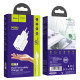 Мережевий зарядний пристрій Hoco N8 2xUSB-A (12W · 2.4A) з кабелем USB-A – Lightning (White)