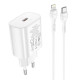 Сетевое зарядное устройство Hoco N22 (25W) с кабелем Type-C – Lightning (White)