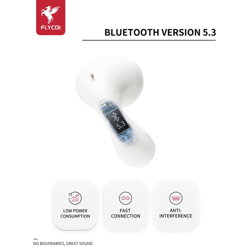 Наушники Bluetooth FLYCDI TWS-001 (White)