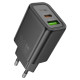 Сетевое зарядное устройство Hoco N63 USB-A+USB-C (30W · 3A) (Black)