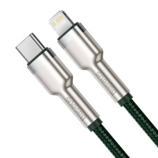 Кабель Baseus Cafule Metal Type-C – Lightning (1 м · 20W · 2.4A) (CATLJK-A06) (Green)