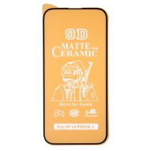 Защитная пленка Ceramic Matte для Apple iPhone 14 Pro (Full Glue) (Black)
