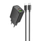 Сетевое зарядное устройство Hoco N61 USBA+USB-C (20W · 3A) с кабелем Type-C – Lightning (Black)