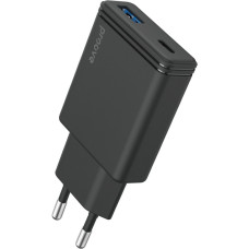 Сетевое зарядное устройство Proove Slender USB-A+USB-C (45W) (Black)