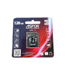 Карта памяти Aspor microSDXC 128GB Class 10 UHS-I U3 + адаптер SD