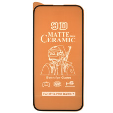 Защитная пленка Ceramic Matte для Apple iPhone 14 Pro Max (Full Glue) (Black)