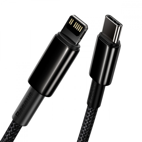 Кабель Baseus Tungsten Gold Type-C – Lightning (1 м · 20W · 2.4A) (Black)