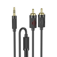 Аудіокабель AUX Hoco UPA28 2RCA – 3.5 мм (1.5 м) (Black)