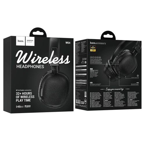 Наушники bluetooth Hoco W64 black