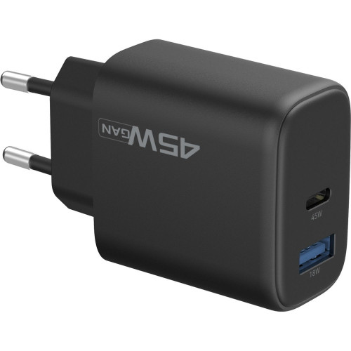 Сетевое зарядное устройство Proove Silicone Power 2 USB-A+USB-C (45W · 3A) (White)