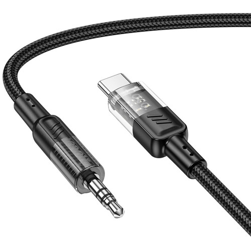 Аудиокабель AUX Hoco UPA27 Type-C – 3.5 мм (1.2 м) (Black)