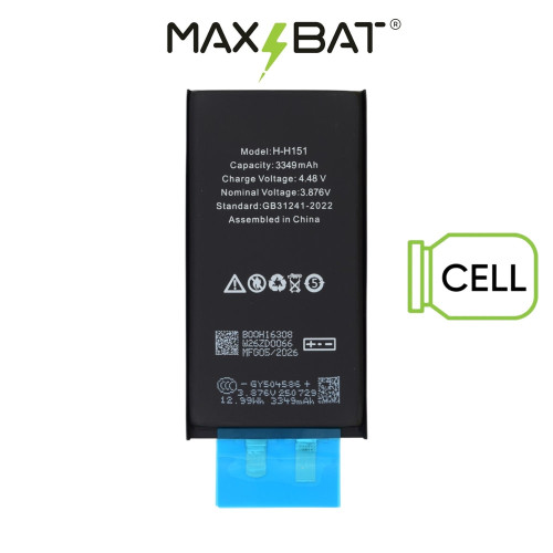 Акумулятор для Apple iPhone 15 (3349 mAh) (Max Bat Cell - без шлейфа)