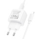 Сетевое зарядное устройство Hoco CS51A 2xUSB-A (12W · 2.4A) с кабелем USB-A – Lightning (White)