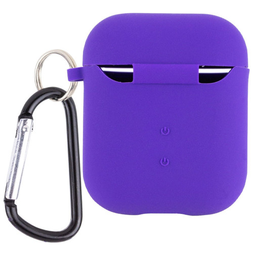 Чехол для AirPods 1/2 Silicone Case with Fibra (Ultra Violet)