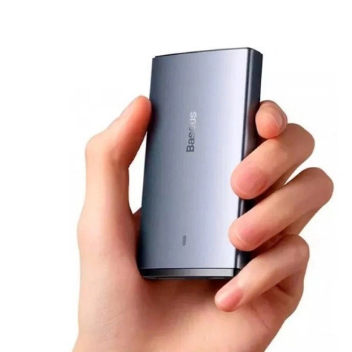 Мережевий зарядний пристрій Baseus GaN5 Pro Ultra-Slim USB-A+USB-C (65W · 3A) з кабелем Type-C – Type-C 100W (CCGP150113) (Gray)