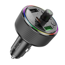 FM-модулятор Hoco E82 2xUSB-A+USB-C (30W · 3A) (Black)