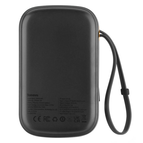 Повербанк Baseus QPow Pro Digital Display 20W Fast Charge (20000 mAh) (Black)