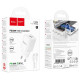 Сетевое зарядное устройство Hoco C149A USB-A+USB-C (30W · 3A) с кабелем Type-C – Lightning (White)