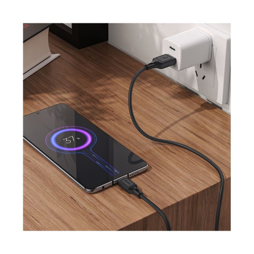 Кабель Hoco X90 Cool silicone USB-A – Micro-USB (1 м · 12W · 2.4A) (Black)