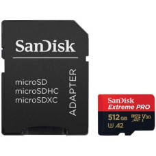 Карта пам'яті SanDisk Extreme Pro microSDXC 512GB A2 + адаптер SD