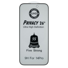 Защитное стекло 5S UHD Privacy 26° для Apple iPhone 14 Pro (Full Glue) (Black)