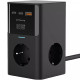 Сетевой фильтр Proove Power Cube на 3 розетки (65W · USB-A+2xUSB-C · 1.5 м) (Black)
