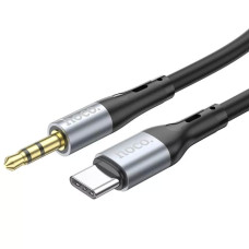 Аудіокабель AUX Hoco UPA22 Type-C – 3.5 мм (1 м) (Black)