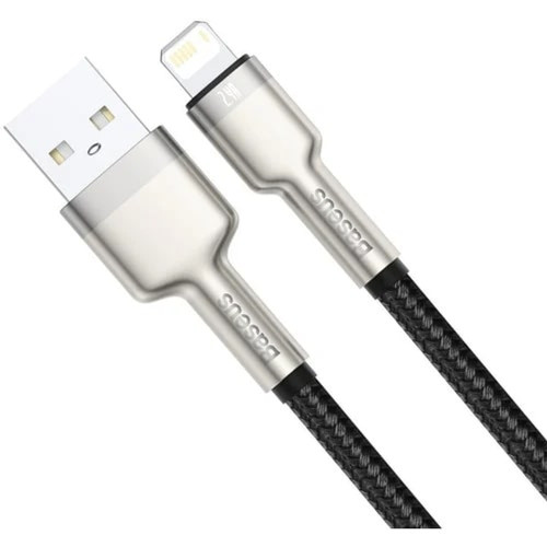 Кабель Baseus Cafule Metal USB-A – Lightning (1 м · 20W · 2.4A) (CALJK-A01) (Black)
