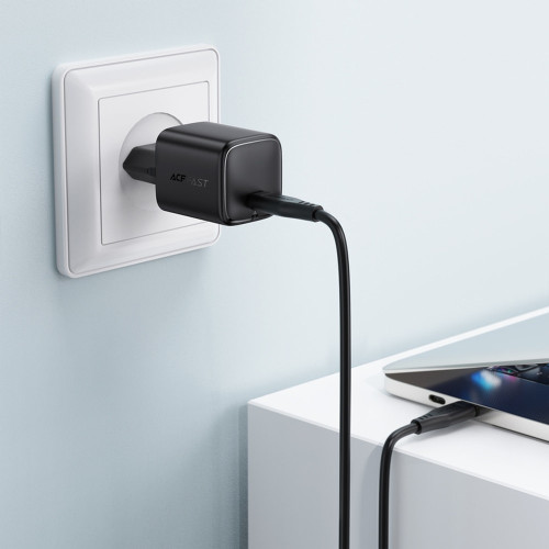 Мережевий зарядний пристрій Acefast A119 PD45W USB-C (3A) (Black)