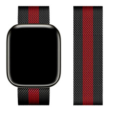 Ремешок Hoco WA03 для Apple Watch 42/44/45/49 мм Milanese Loop Design (Black/Red)
