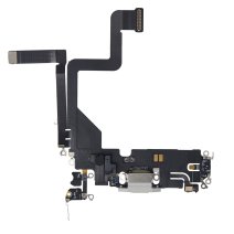 Шлейф для Apple iPhone 14 Pro с разъемом зарядки (White) (Original)