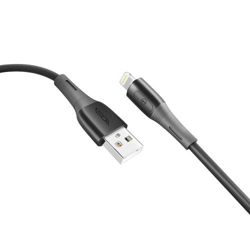 Кабель Ridea RC-M133 Spring USB-A – Lightning (1 м · 12W · 2.4A) (Black)