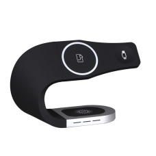 Бездротовий зарядний пристрій для Apple Y35 3в1 (15W) (Black)