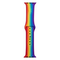 Ремешок для Apple Watch 42/44/45/49 мм Band Silicone (Rainbow)