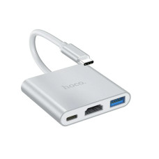 USB-хаб Hoco HB14 (0.15 м) (Silver)