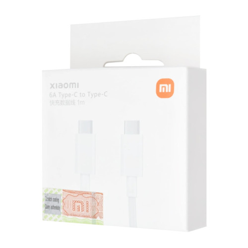 Кабель Xiaomi Type-C – Type-C (OEM) (1 м · 120W · 6A) (White)