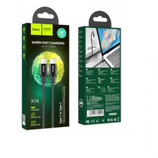 Кабель Hoco X14 Double Speed Type-C – Type-C (1 м · 60W · 3A) (Black)