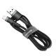 Кабель Baseus Cafule USB-A – Lightning (2 м · 12W · 1.5A) (CALKLF-CG1) (Black/Gray)