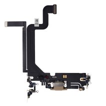 Шлейф для Apple iPhone 14 Pro Max с разъемом зарядки (Gold) (Original)