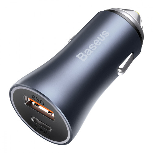 Автомобильное зарядное устройство Baseus Golden Contactor Pro USB-A+USB-C (40W · 3A) (Blue)
