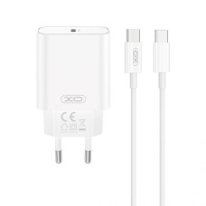 Сетевое зарядное устройство XO CE32 USB-C (20W · 3A) с кабелем Type-C – Type-C (White)
