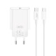 Сетевое зарядное устройство XO CE32 USB-C (20W · 3A) с кабелем Type-C – Type-C (White)