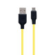 Кабель Hoco X21 Plus Silicone USB-A – Micro-USB (1 м · 12W · 2.4A) (Black/Yellow)
