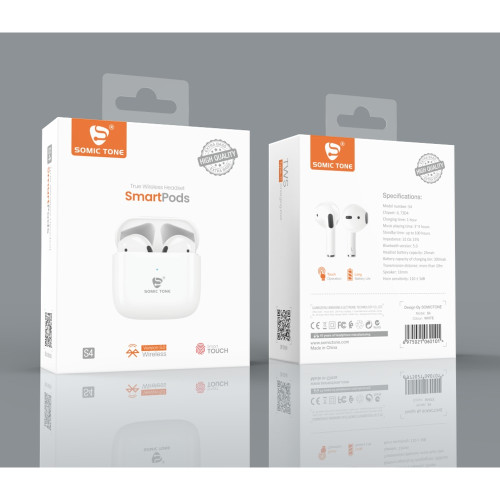 Наушники Bluetooth Somic Tone S4 SmartPods TWS (White)