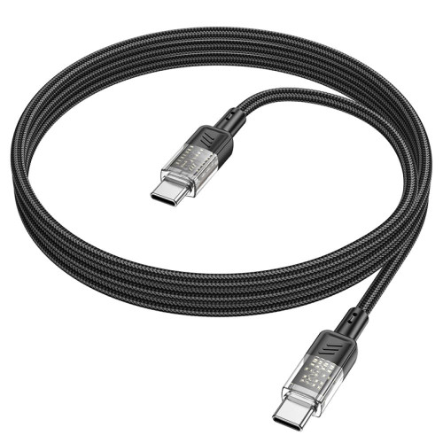 Кабель Hoco U129 Type-C – Type-C (1.2 м · 60W · 3A) (Black)