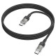 Кабель Hoco U129 Type-C – Type-C (1.2 м · 60W · 3A) (Black)