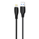 Кабель Proove Simple Silicone USB-A – Lightning (1 м · 12W · 2.4A) (Black)